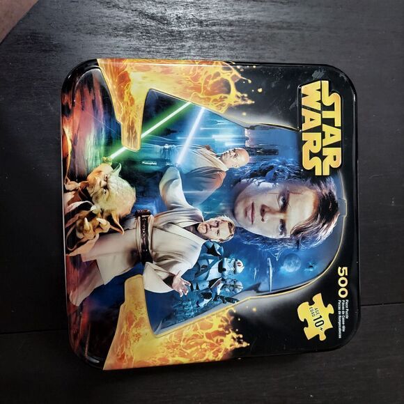 Hasbro STAR WARS 500-piece double-sided Jigsaw Puzzle in Collectible Tin 22" - Picture 4 of 4